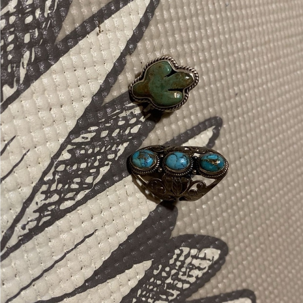 Vintage Silver and Turquoise Rings